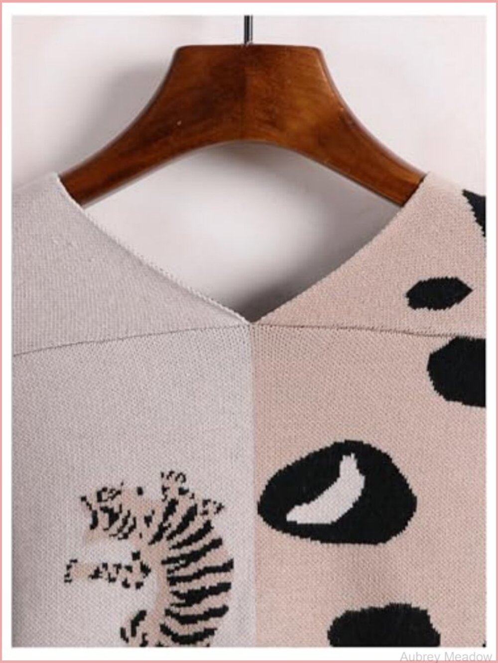 Vintage Leopard Print Button Down Cardigan Sweater Chunky Knit - Picture 4 of 7